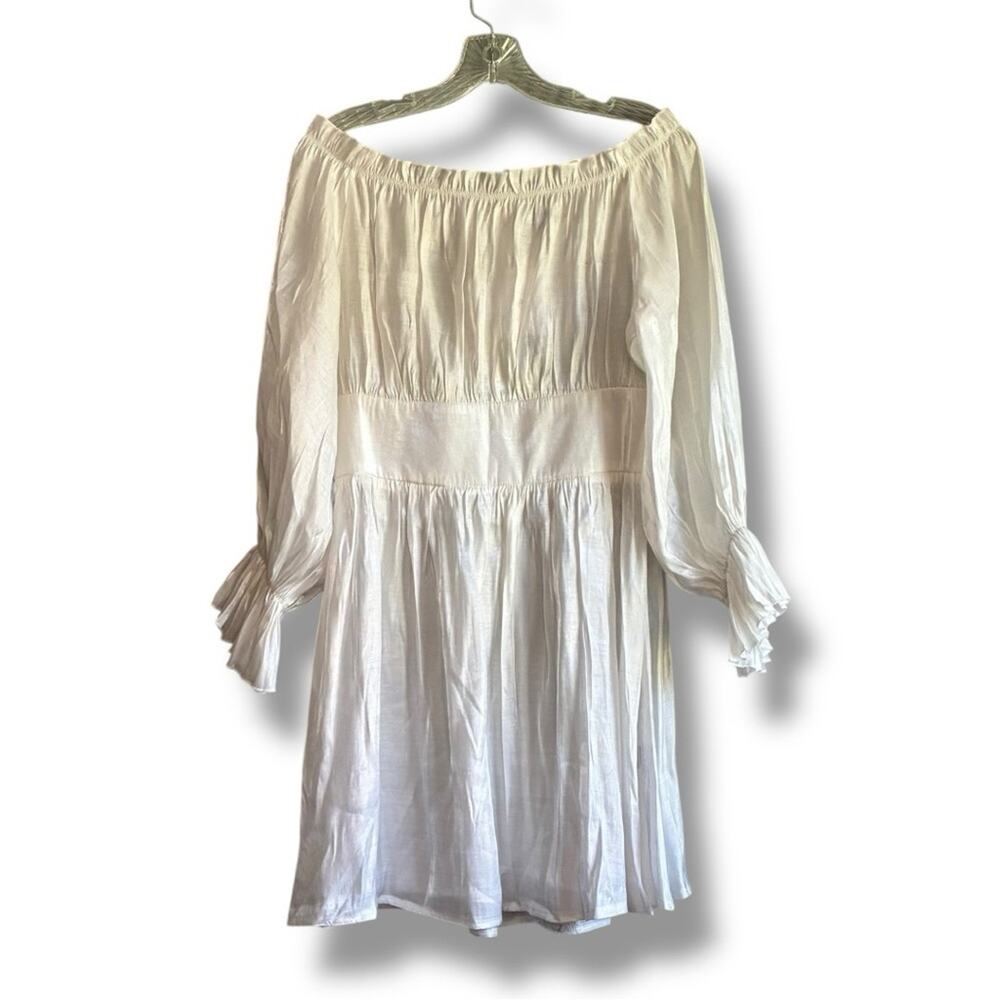 AREA Stars taffeta peasant off the shoulder mini dress NWT - Picture 4 of 8